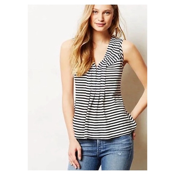 Anthropologie Postmark Pippi Stripe Sleeveless Top - Picture 1 of 10